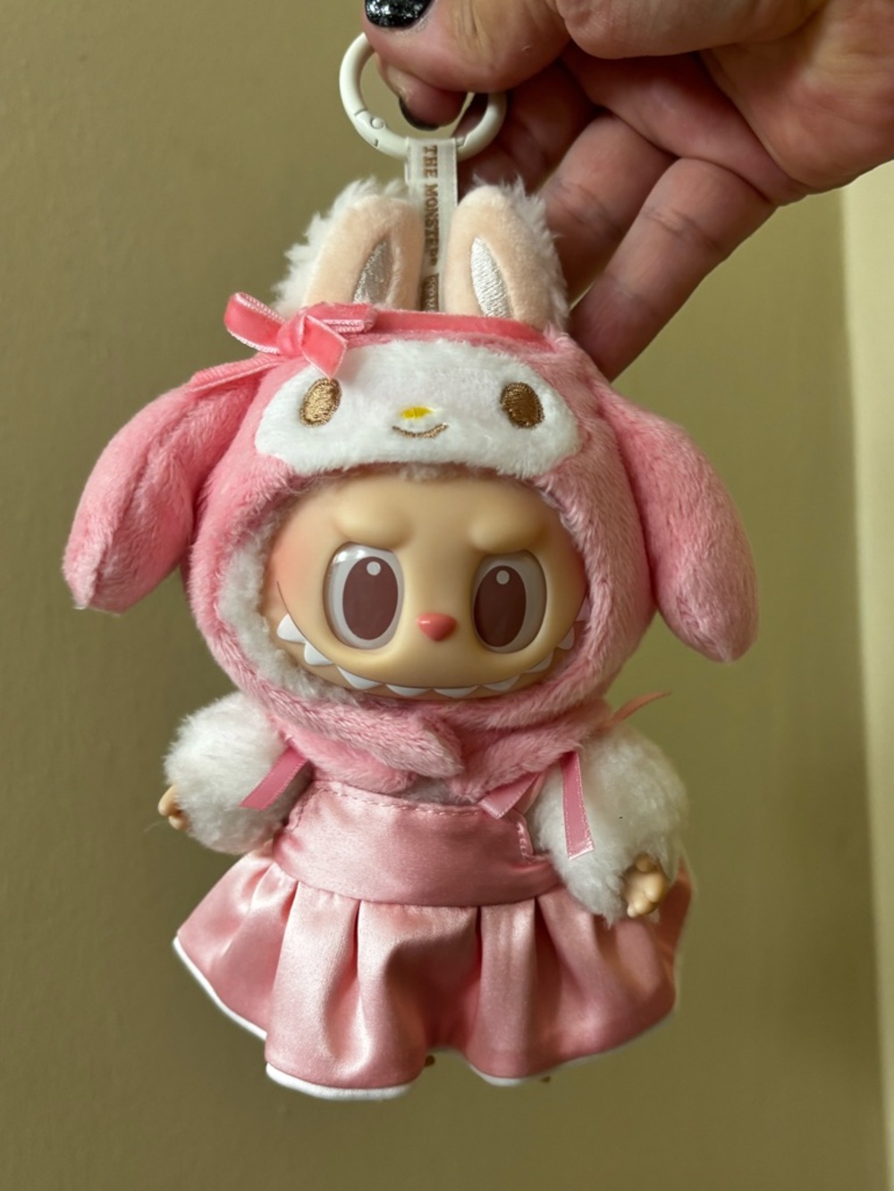The Monsters x My Melody Hello Kitty And Friends Plush Pop Mart Keychain
